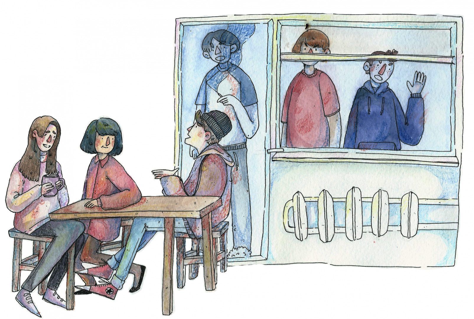 Курение на балконе